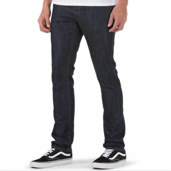 Vans Other - VANS Off the Wall V66 Slim Fit Midnight Indigo Dark Blue Wash Jeans sz 32 x 33